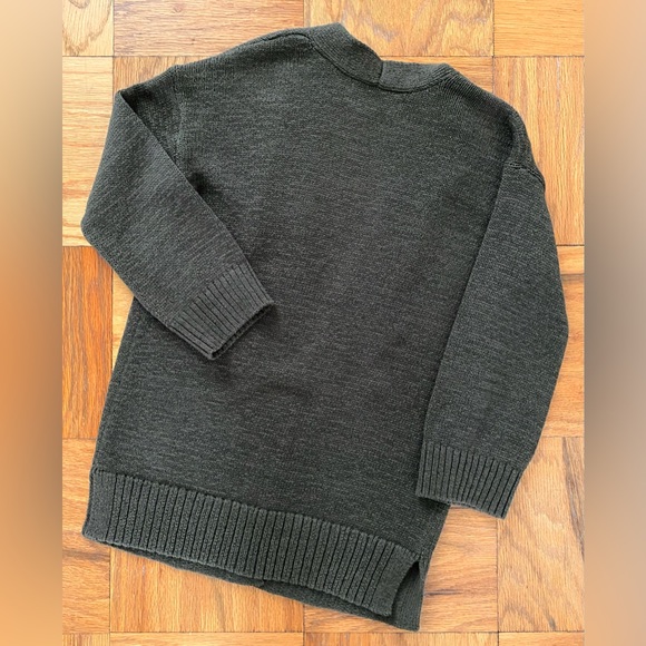 Loft Dark Gray/Green Knit Open Cardigan Size XXSP - Picture 3 of 3